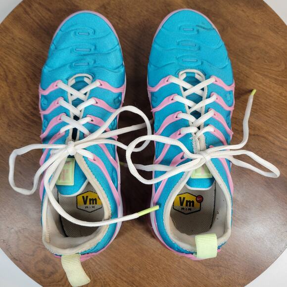Nike Air VaporMax Plus Easter Women's Sneakers 7.5 Blue Pink Athletic CW7014-100 - Picture 6 of 14
